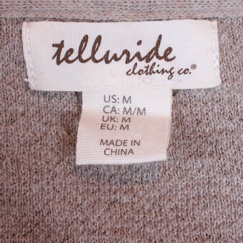 TELLURIDE Sweater Dress Wool Blend in Brown Size Medium - Picture 6 of 7
